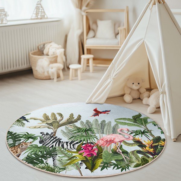 Dywan dziecięcy odpowiedni do prania ø120 cm Jungle – Mila Home-image-2