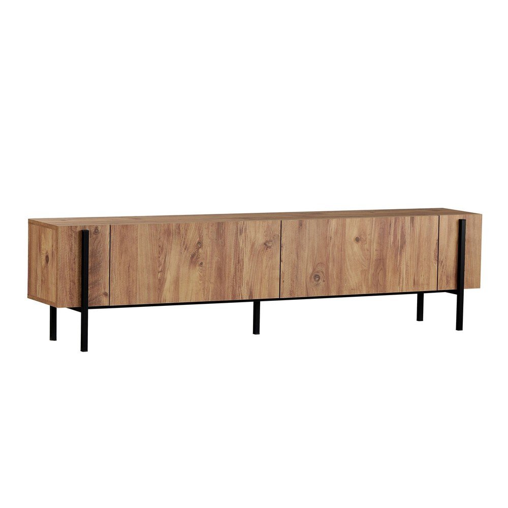 Szafka pod TV w dekorze sosny w naturalnym kolorze 180x45x30 cm Nexus – Kalune Design