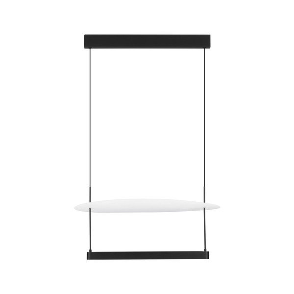 Biała/w kolorze matowej czerni aluminiowa lampa wisząca LED ze ściemniaczem ø 60 cm Diona – Nova Luce