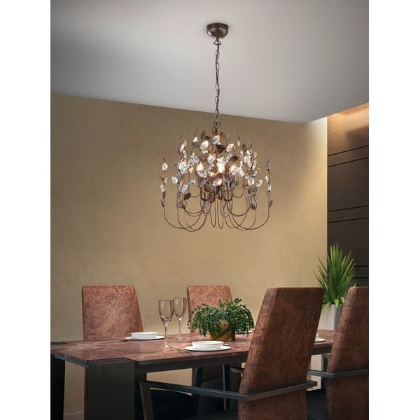 Lampa wisząca w kolorze brązu ø 52 cm Napoli – Trio-image-1