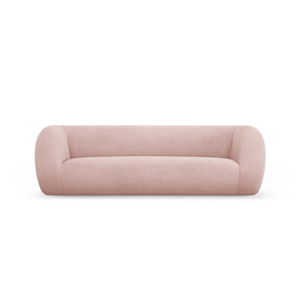 Jasnoróżowa sofa z materiału bouclé 230 cm Essen – Cosmopolitan Design