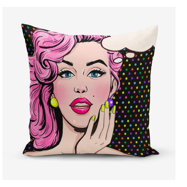 Poszewka na poduszkę z domieszką bawełny Minimalist Cushion Covers PopArt Woman, 45x45 cm