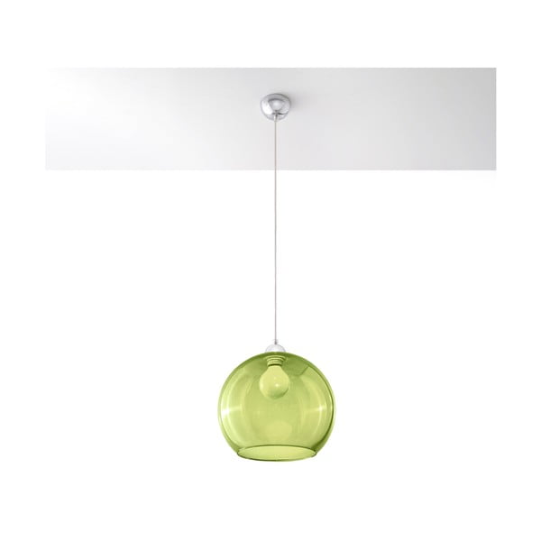 Zielona lampa wisząca z szklanym kloszem ø 30 cm Bilbao – Sollux-image-2