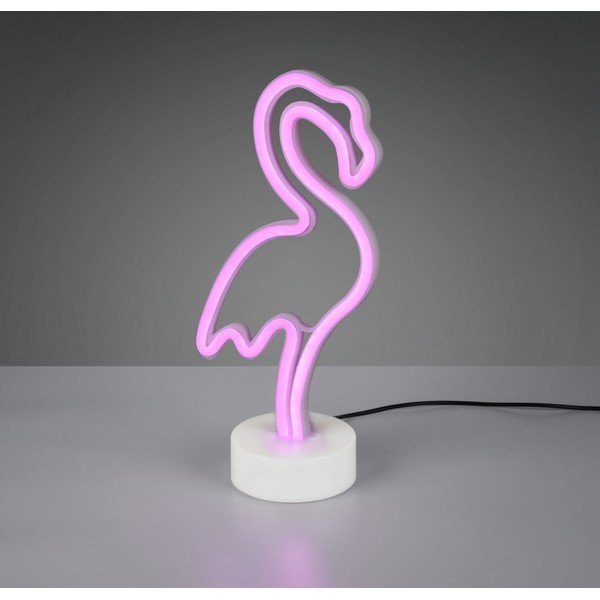 Biała lampa stołowa LED (wys. 29 cm) Flamingo – Reality-image-1