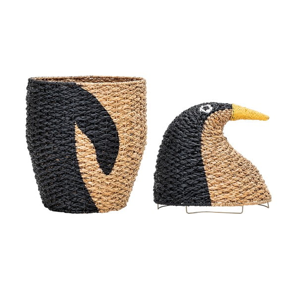 Dziecięcy kosz do przechowywania z pokrywką Bloomingville Mini Tazia-image-1