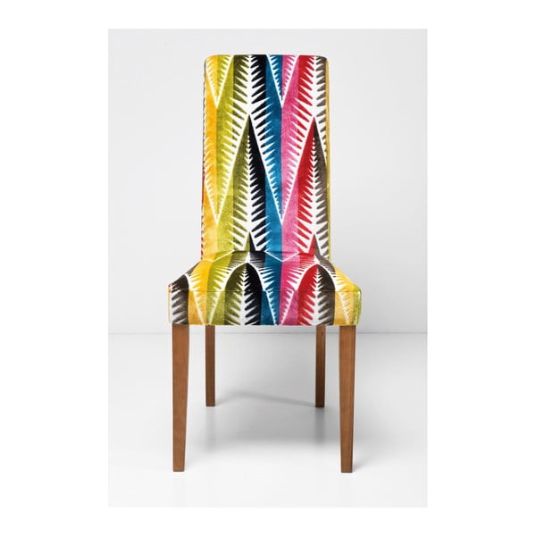 Tapicerowane krzesło do jadalni Kare Design Econo Slim Palm Leaf