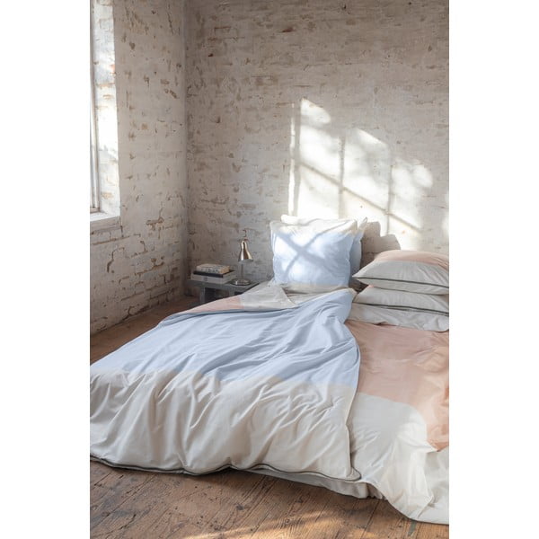 Jasnoniebieska pościel jednoosobowa z perkalu bawełnianego 140x200 cm Colore – Mette Ditmer Denmark-image-2