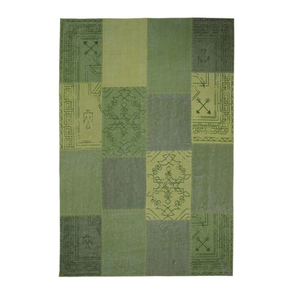 Zielony dywan tkany ręcznie Kayoom Emotion 322 Multi Grun, 80x150 cm