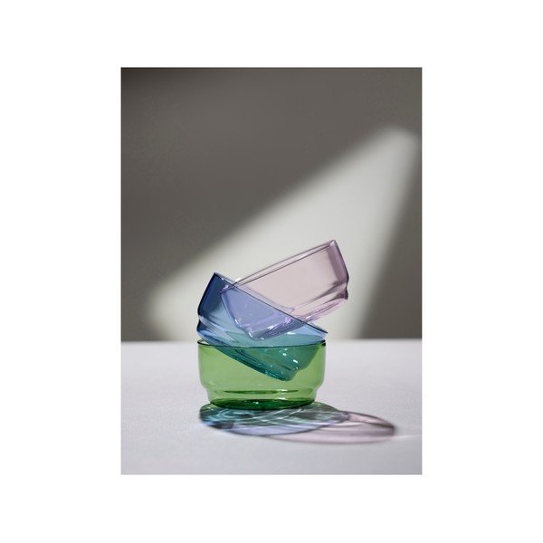 Niebieskie szklane miski zestaw 2 szt. 500 ml Torino – Lyngby Glas-image-3