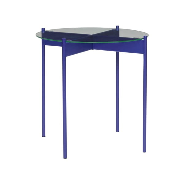 Okrągły stolik ze szklanym blatem ø 45 cm Beam – Hübsch