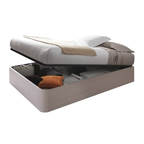 Beżowe łóżko ze schowkiem 13Casa Volo, 150x190 cm