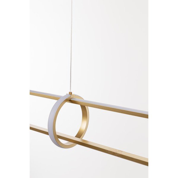 Metalowa lampa wisząca LED w kolorze złota Alken – Bizzotto-image-4