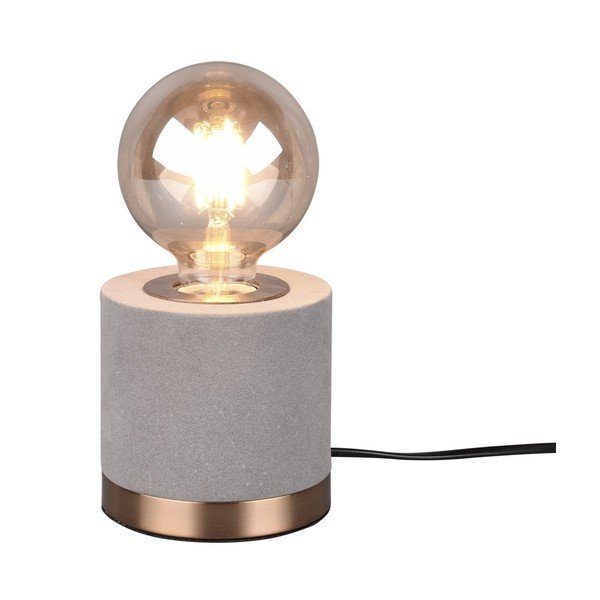 Szara aksamitna lampa stołowa (wysokość 11 cm) Judy – Reality-image-1