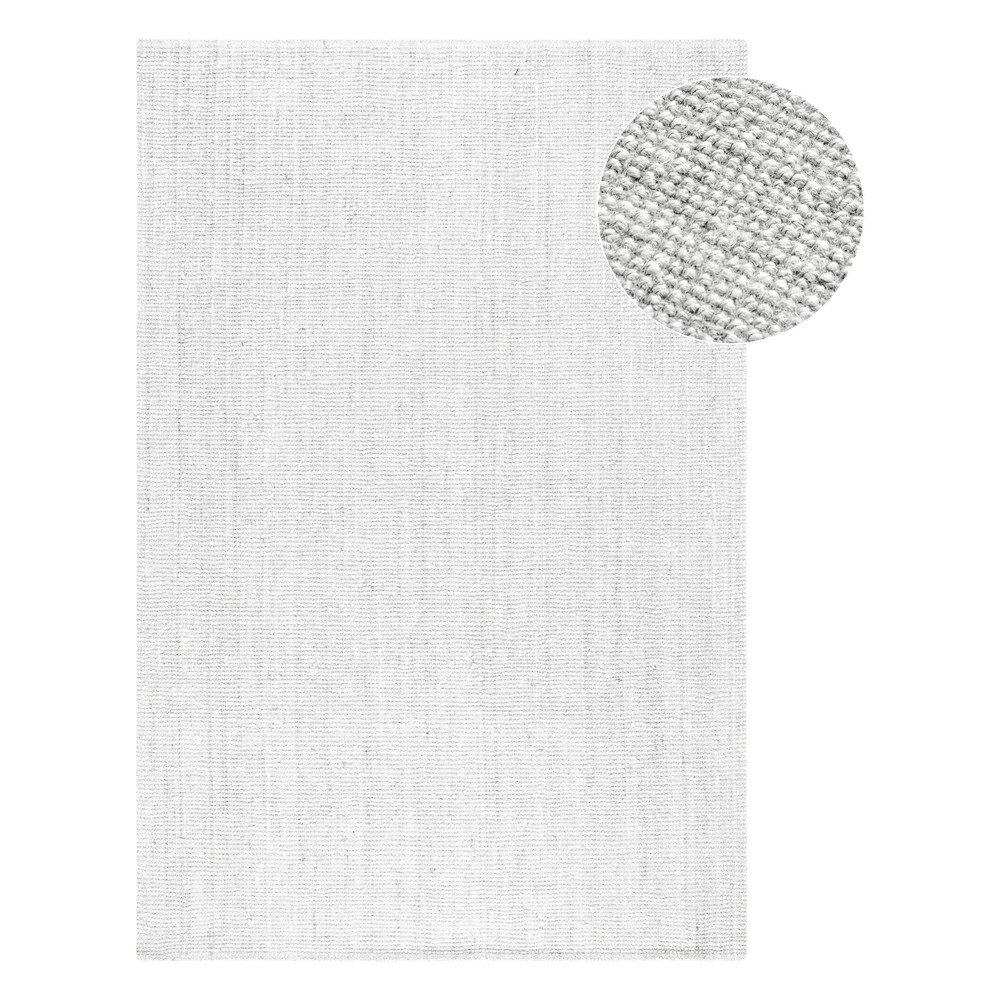 Jasnoszary dwustronny dywan tkany ręcznie z juty 120x170 cm Bouclé Jaipur – Hanse Home
