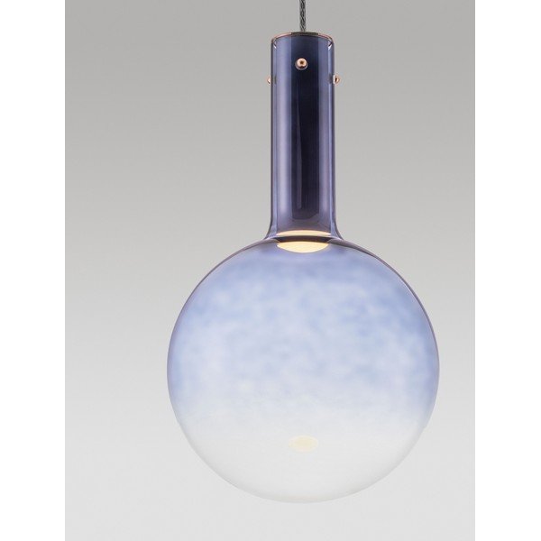 Niebieska szklana lampa wisząca LED ze ściemniaczem ø 25 cm Nostos – Nova Luce-image-2