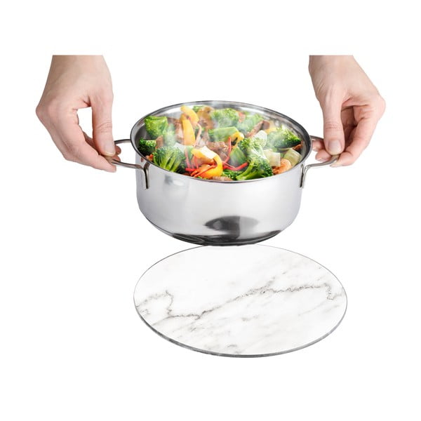 Szklana podkładka pod garnek Wenko Marble, ø 20 cm-image-2