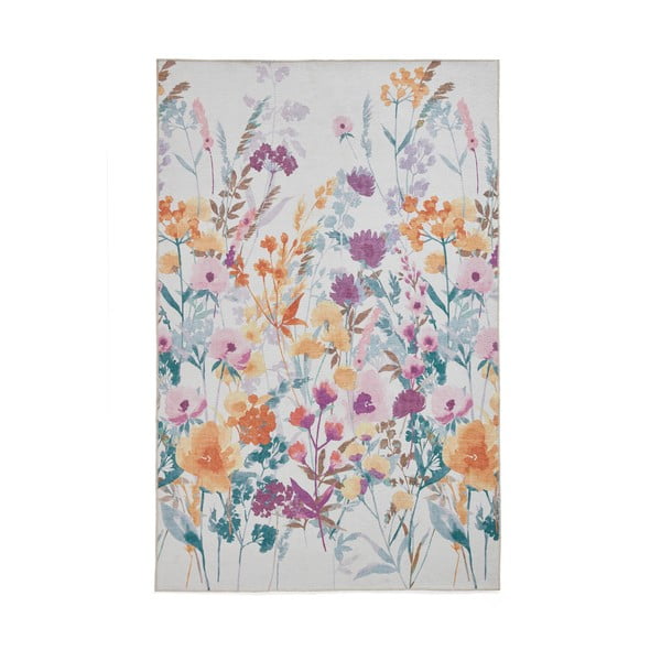 Żółty dywan odpowiedni do prania 152x230 cm Country Floral – Catherine Lansfield