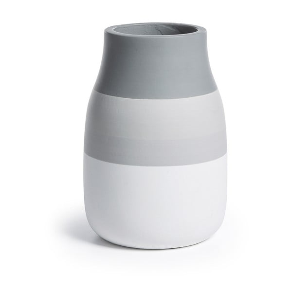 Biało-szary wazon ceramiczny La Forma Novi