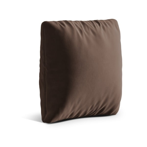 Brązowa aksamitna poduszka na sofę Kemi – Cosmopolitan Design-image-1