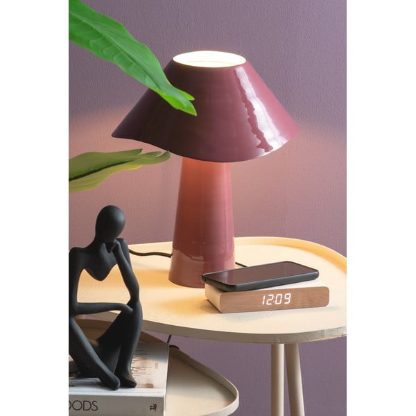 Budzik cyfrowy  z ładowarką bezprzewodową Retro Flat LED – Karlsson-image-1