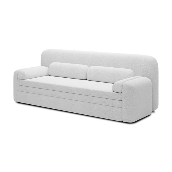 Biała rozkładana/ze schowkiem sofa z materiału bouclé 236 cm Elioss – ELTAP-image-2