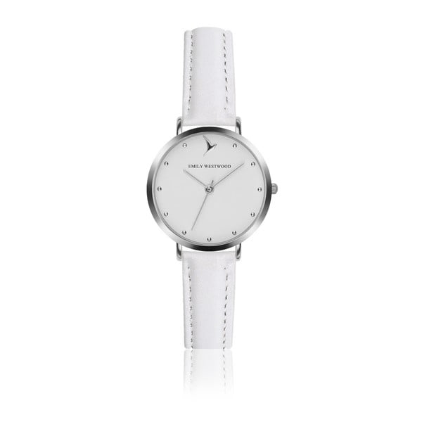Zegarek damski z białym paskiem ze skóry Emily Westwood Meeting