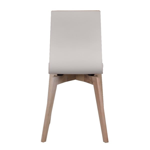 Białe krzesło do jadalni z jasnobrązowymi nogami Rowico Grace-image-3