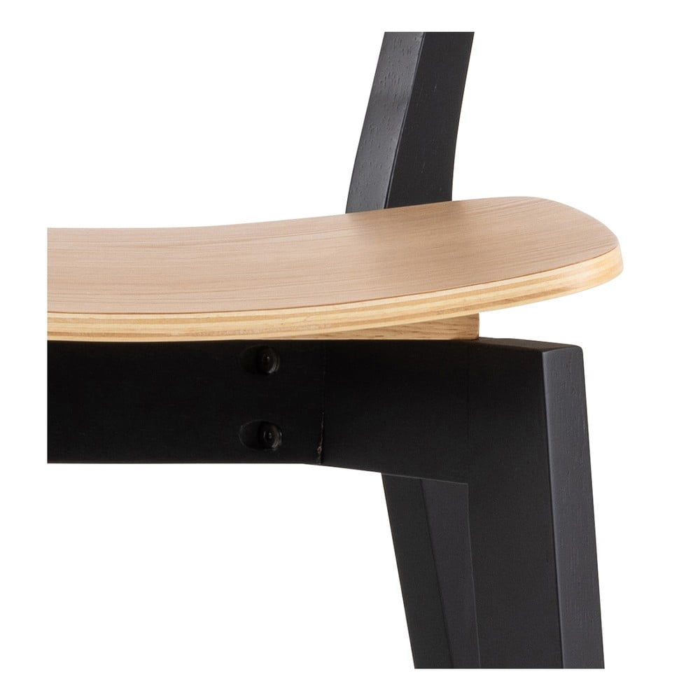 Czarno-naturalne hokery z drewna kauczukowego zestaw 2 szt. 105 cm Roxby – Actona (zdjęcie 8)