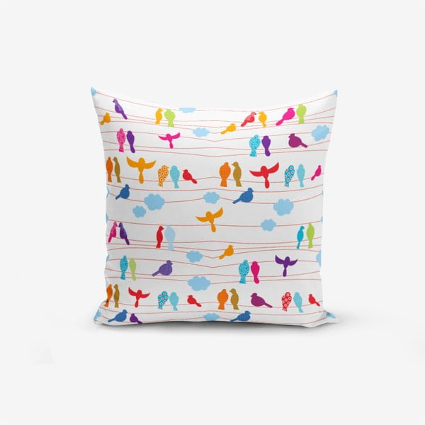 Poszewka na poduszkę z domieszką bawełny Minimalist Cushion Covers Colorful Bird, 45x45 cm
