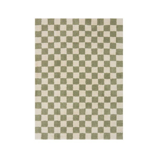 Zielony/kremowy bawełniany dywan 200x300 cm Mela – Jotex