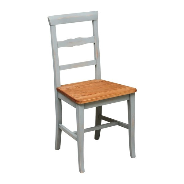Niebieskie krzesło z litego buku Addy