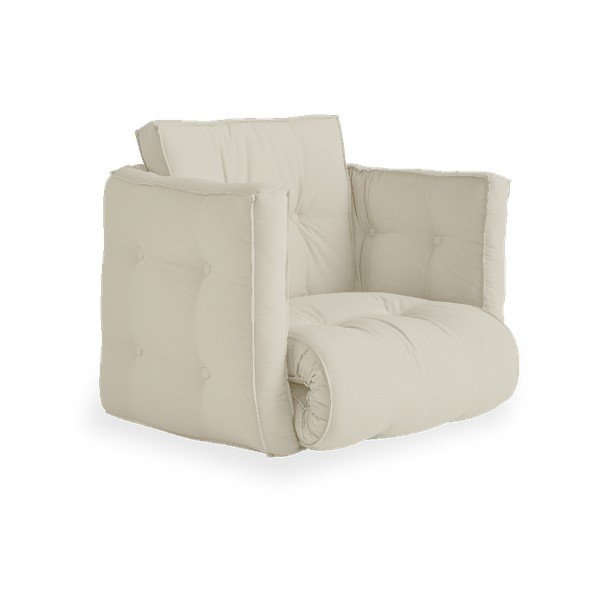 Rozkładany fotel z beżowym obiciem Karup Design Dice Beige-image-1