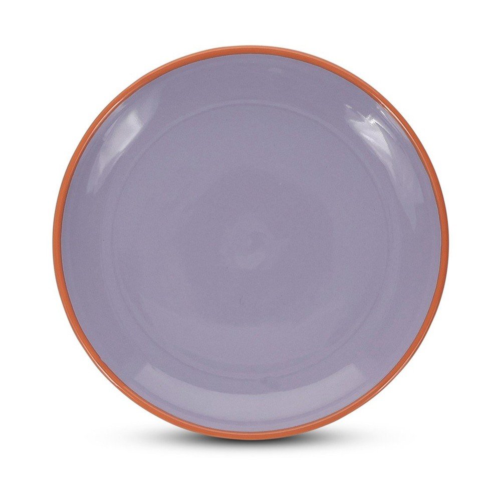 Pomarańczowy/fioletowy kamionkowy talerz deserowy ø 18 cm Duo – ONA