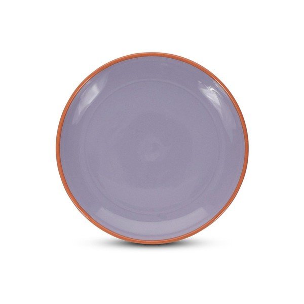 Pomarańczowy/fioletowy kamionkowy talerz deserowy ø 18 cm Duo – ONA