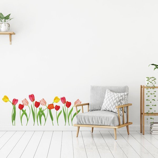 Komplet naklejek ściennych Ambiance Wild Tulips-image-1