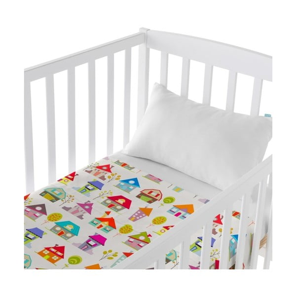 Zestaw prześcieradła i poszewki na poduszkę Little W My Town, 120x180 cm-image-1