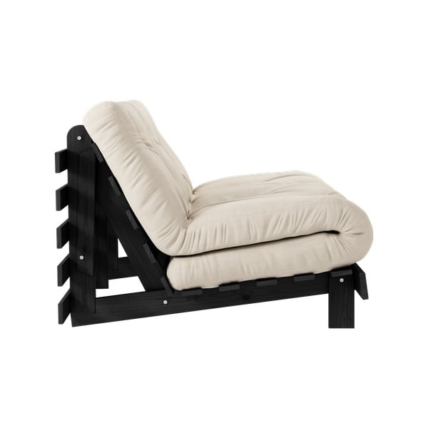 Beżowa rozkładana sofa 140 cm Roots Black Night – Karup Design-image-4
