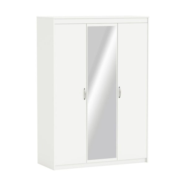 Biała szafa 3-drzwiowa z lustrem Marty