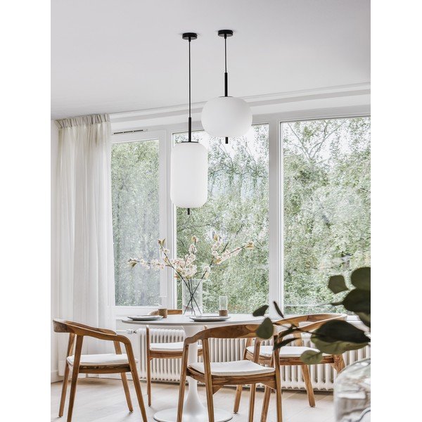 Biała/czarna szklana lampa wisząca ø 22 cm Lato – Nova Luce-image-1