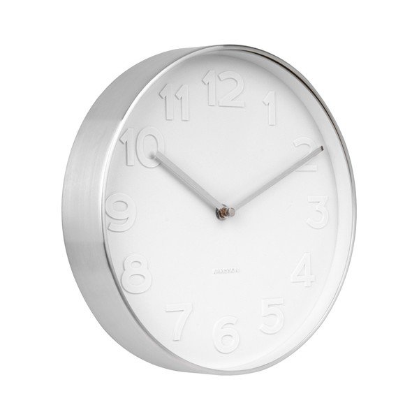 Zegar z elementami w kolorze srebra Karlsson Mr. White, ⌀ 28 cm-image-1