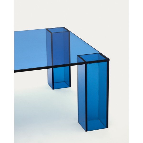 Niebieski szklany stolik 60x140 cm Adularia – Kave Home-image-4