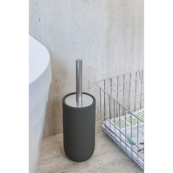 Ciemnozielona szczotka do WC ceramiczna Lotus Play – Mette Ditmer Denmark-image-1