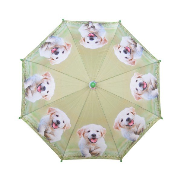Jasnozielona parasolka z nadrukiem szczeniaczka Esschert Design Animals-image-1