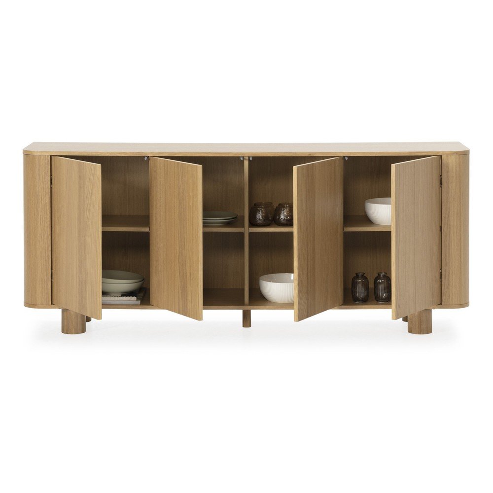 Komoda w dekorze dębu w naturalnym kolorze 180x75x40 cm Padoc – MOME (zdjęcie 5)