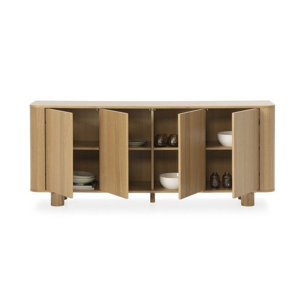 Komoda w dekorze dębu w naturalnym kolorze 180x75x40 cm Padoc – MOME-image-4