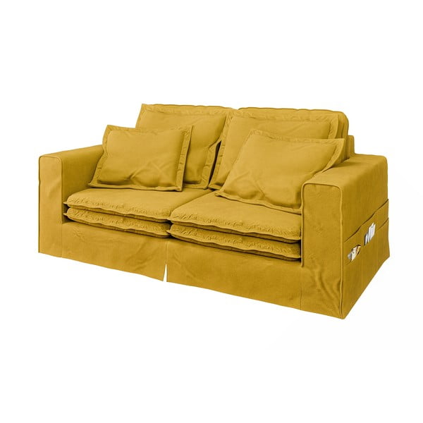 Żółta sofa 196 cm Nora – Ropez-image-2