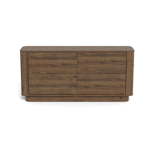 Komoda w dekorze dębu w ciemnym naturalnym kolorze 160x75x40 cm Atmore – Actona-image-2