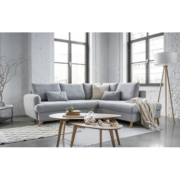 Jasnoszary rozkładany/ze schowkiem narożnik (prawostronny/w kształcie litery L) Scandic Lagom – Miuform-image-4