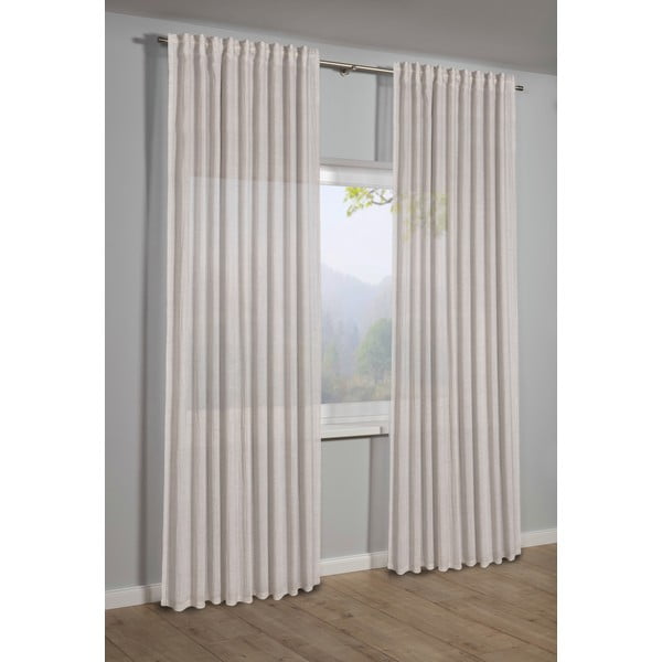 Beżowa zasłona 135x245 cm Etamine – Sehlbach-image-1