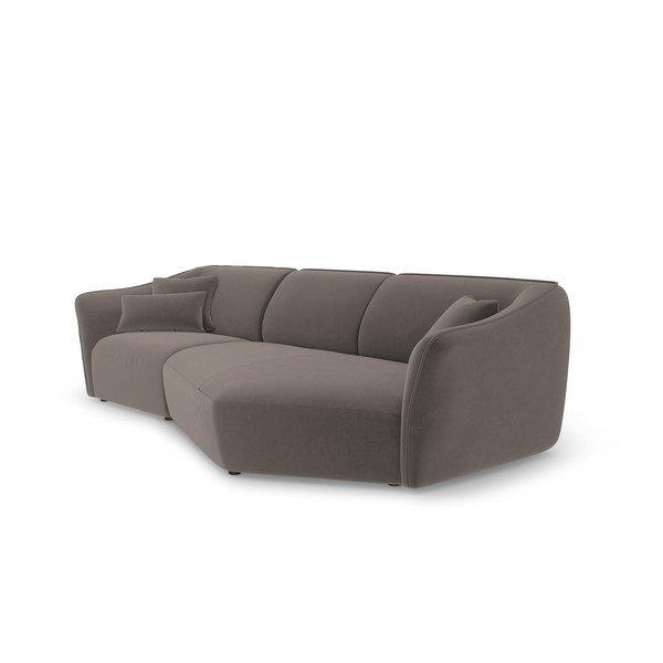 Brązowy aksamitny narożnik Tokyo – Cosmopolitan Design-image-3